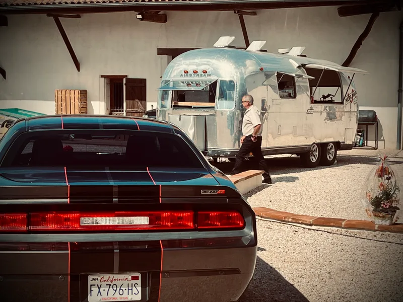 Notre Airstream avec une copine.