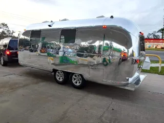 Notre caravane Airstream en route